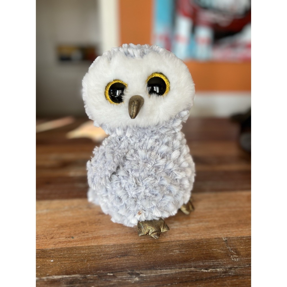 Owl Plush 6" OWLETTE the Owl Plush Stuffed Animal Toy TY Beanie Boos Heart Tags